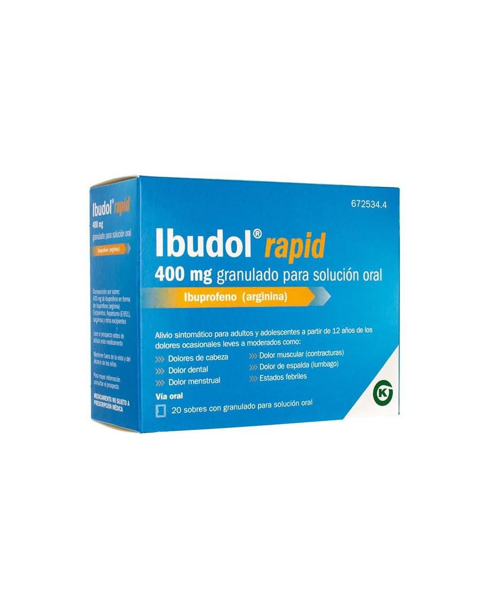 Ibudol rapid 400mg. granulado para solución