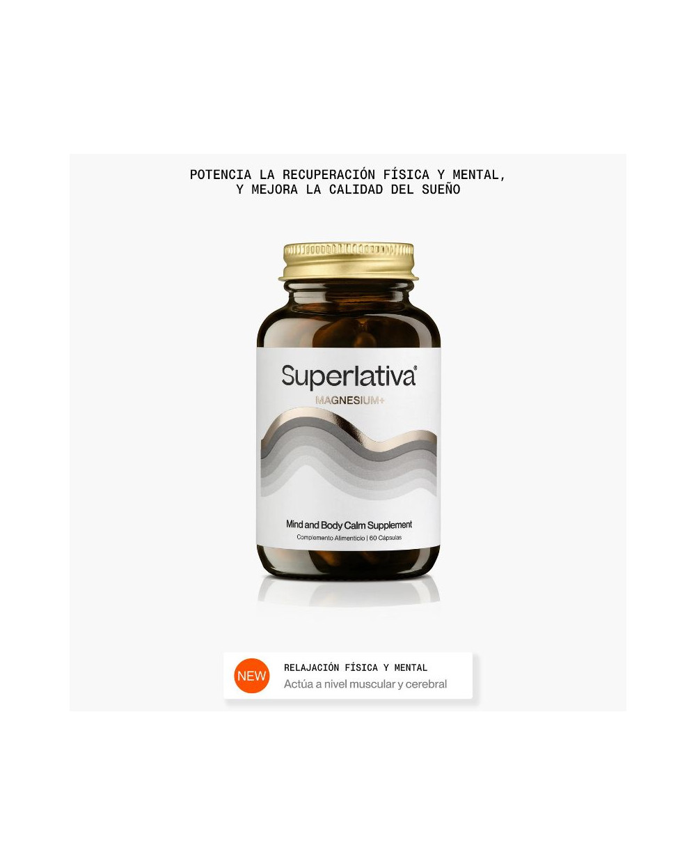 Superlativa Magnesium+ contiene 60 cápsulas