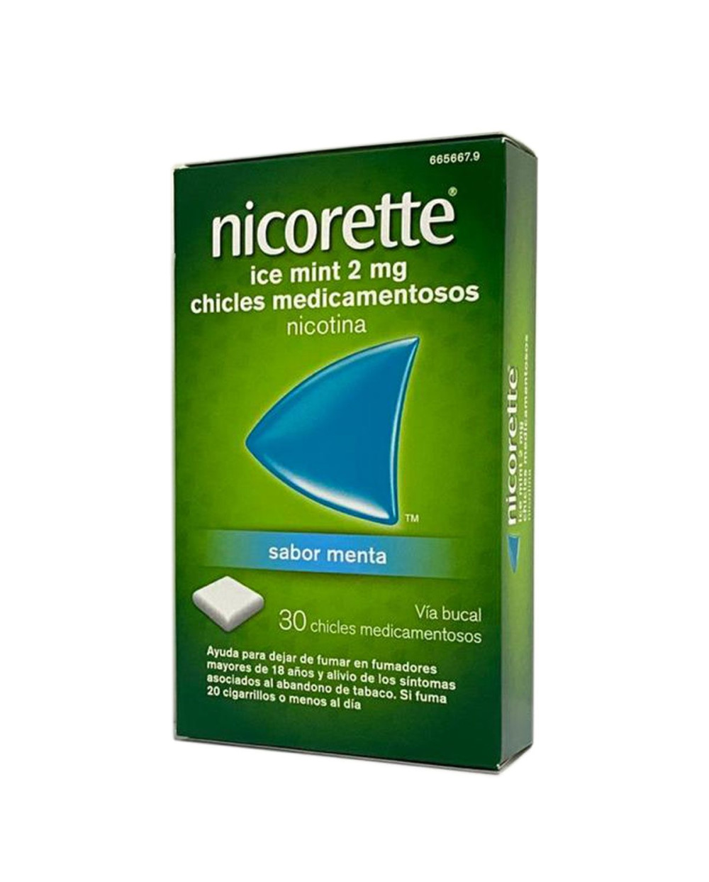 Nicorette Ice Mint 2 mg 30 Chicles Medicamentosos