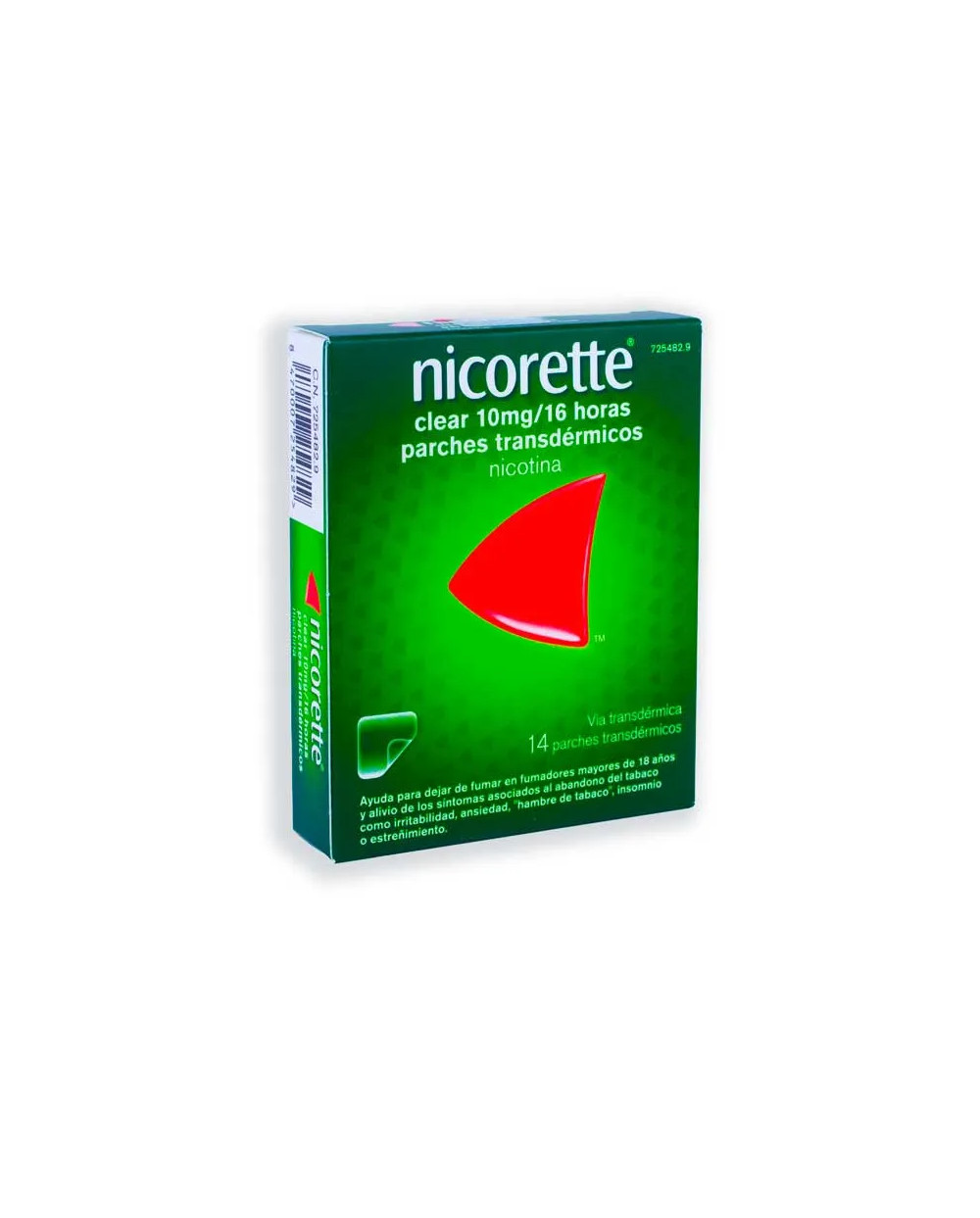 Nicorette clear 10 mg/16 horas, 14 parches transdérmicos