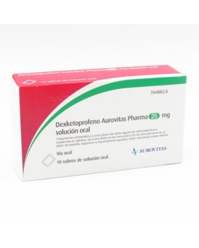 Dexketoprofeno aurovitas pharma 25 mg 10 sobres polvo para solucion oral