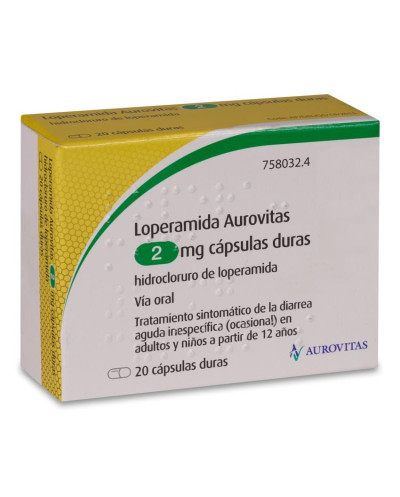 Loperamida aurovitas 2 mg 20 capsulas