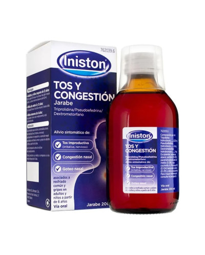 Iniston Tos y Congestión Jarabe, 200 ml