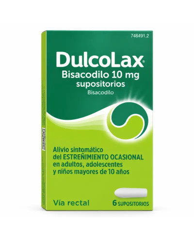 Dulcolax Bisacodilo 10 mg 6 Supositorios