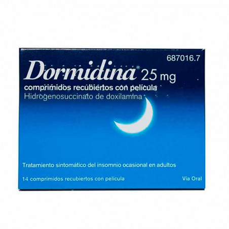 Dormidina para conciliar el sueño y combatir el insomnio - 25 mg. - 14 comprimidos