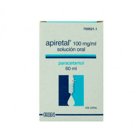 Apiretal solución oral para el dolor y fiebre en niños - 60 ml.