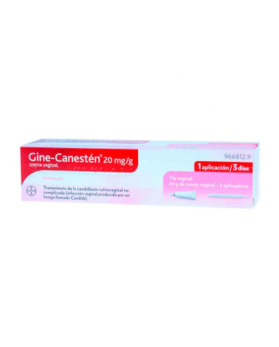 Gine Canestén 2% crema para tratar candidiasis (hongos vaginales) 20g.